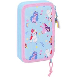 PLUMIER DOBLE PQÑO 28 PCS MY LITTLE PONY "WILD & FREE"