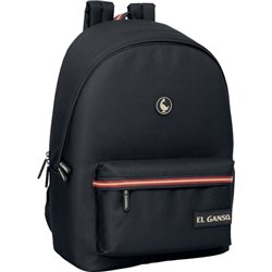 MOCHILA DOBLE PARA PORTATIL 15,6"+USB EL GANSO BASICS "NEGRO"