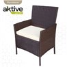 CONJUNTO DE SOFÁ(104X58X84 CM) + 2 SILLONES (57,5X58X84 CM) + MESA (71X41X39 CM) AKTIVE