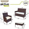 CONJUNTO DE SOFÁ(104X58X84 CM) + 2 SILLONES (57,5X58X84 CM) + MESA (71X41X39 CM) AKTIVE