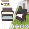 CONJUNTO DE SOFÁ(104X58X84 CM) + 2 SILLONES (57,5X58X84 CM) + MESA (71X41X39 CM) AKTIVE