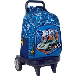 MOCHILA GDE. C/RUEDAS COMPACT EVOL. EXT. HOT WHEELS "SONNY"