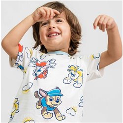 CAMISETA CORTA SINGLE JERSEY PAW PATROL BEIGE