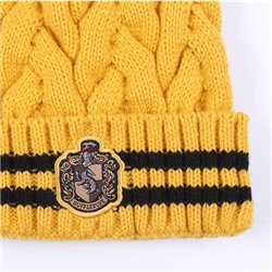 GORRO TRICOT POMPOM HARRY POTTER HUFFLEPUFF MUSTARD