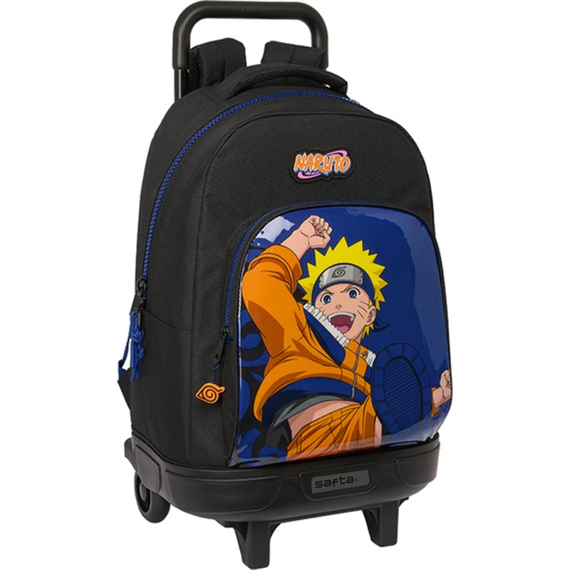 MOCHILA GDE. C/RUEDAS COMPACT EXTRAIBLE NARUTO "NINJA"