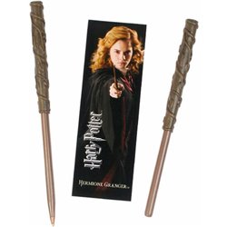 VARITA BOLIGRAFO Y MARCAPAGINAS HERMIONE GRANGER HARRY POTTER