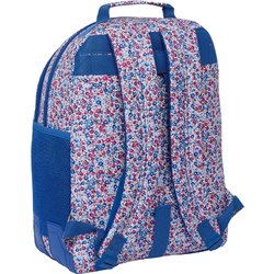 MOCHILA GRANDE "FLORES COIMBRA AZUL"