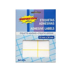 ETIQUETAS ADHESIVAS 53X34MM - 64UDS