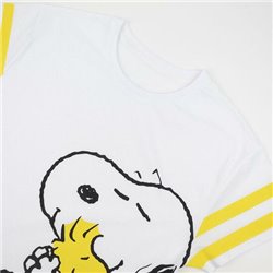 CAMISETA CORTA SINGLE JERSEY PUNTO SNOOPY WHITE