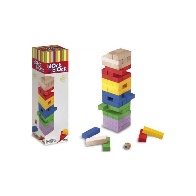 JUEGO MADERA BLOCK & BLOCK COLORES