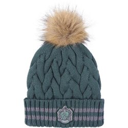 GORRO TRICOT POMPOM HARRY POTTER SLYTHERIN DARK GREEN