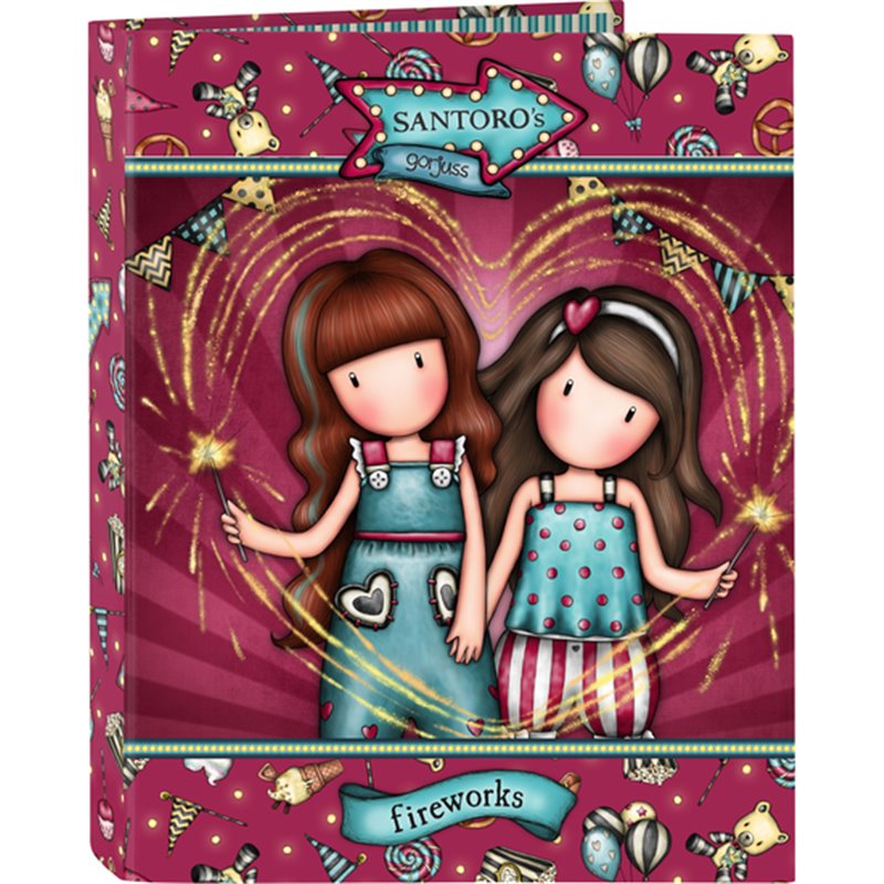 CARPETA FOLIO 4 ANI.MIXTAS GORJUSS™ FAIRGROUND "FIREWORKS"