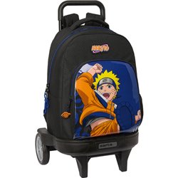 MOCHILA GDE. C/RUEDAS COMPACT EVOL. EXT. NARUTO "NINJA"