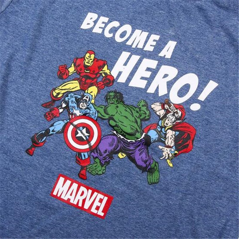 PIJAMA CORTO SINGLE JERSEY PUNTO MARVEL GRAY