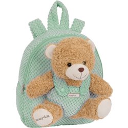 MOCHILA PREESCOLAR CON OSITO SAFTA TURQUESA - Teknashop Ltd