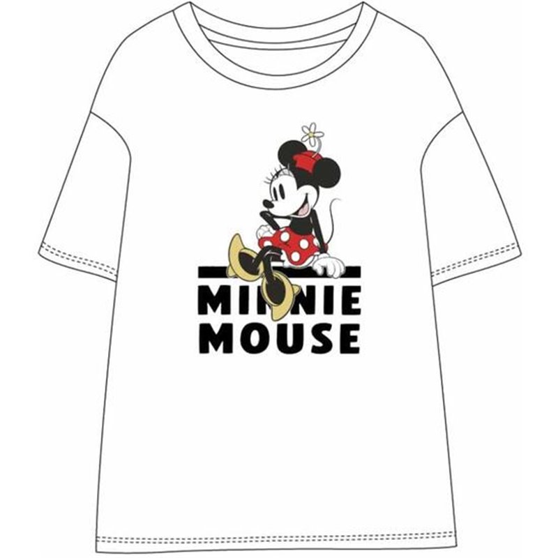 CAMISETA CORTA SINGLE JERSEY MINNIE WHITE - Teknashop Ltd