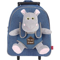 TROLLEY + PELUCHE HIPOPOTAMO HOLLY 38CM - Teknashop Ltd