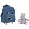 TROLLEY + PELUCHE HIPOPOTAMO HOLLY 38CM - Teknashop Ltd