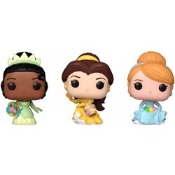 BLISTER 3 FIGURAS CARROT POCKET POP DISNEY PRINCESAS CENICIENTA TIANA BELLA - Teknashop Ltd