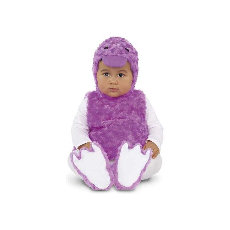 DISFRAZ BEBÉ PATITO PELUCHE LILA (VESTIDO, GORRO, COLA Y PATUCOS) TALLA 12-24 MESES - Teknashop Ltd