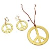 COLGANTE Y PENDIENTES HIPPIES 7 CM/3 CM - Teknashop Ltd