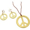 COLGANTE Y PENDIENTES HIPPIES 7 CM/3 CM - Teknashop Ltd