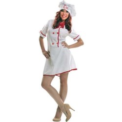 DISFRAZ ADULTO LADY CHEF TALLA S - Teknashop Ltd