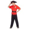 DISFRAZ PIRATA ROJO 5-6 AÑOS (SOMBRERO, CAMISA, CINTURÓN Y PANTALONES) - Teknashop Ltd