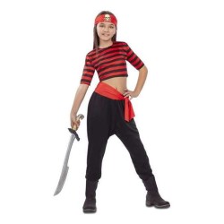 DISFRAZ PIRATA PAÑUELO, TOP, FAJÍN Y PANTALONES TALLA 10-12 Y - Teknashop Ltd