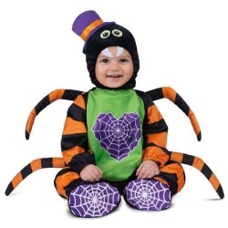 DISFRAZ ARAÑA COLORIDA 12-24 M (GORRO, MONO, PATAS Y PATUCOS) - Teknashop Ltd