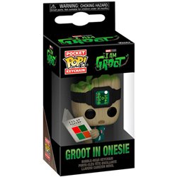 LLAVERO POCKET POP MARVEL I AM GROOT - GROOT WITH ONESIE - Teknashop Ltd