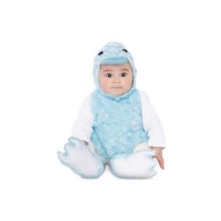 DISFRAZ BEBÉ PATITO PELUCHE AZUL (VESTIDO, GORRO, COLA Y PATUCOS) TALLA 12-24 MESES - Teknashop Ltd