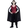 DISFRAZ VAMPIRO CAPA, CHALECO CON CAMISA, COLLAR Y PANTALONES TALLA 10-12 Y - Teknashop Ltd