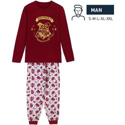 PIJAMA LARGO SINGLE JERSEY HARRY POTTER DARK RED - Teknashop Ltd