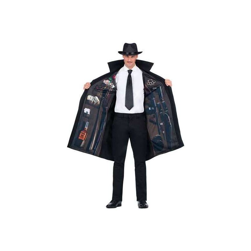 DISFRAZ ADULTO MAFIOSO TALLA UNICA (ABRIGO Y SOMBRERO) - Teknashop Ltd