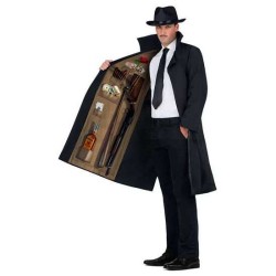 DISFRAZ ADULTO MAFIOSO TALLA UNICA (ABRIGO Y SOMBRERO) - Teknashop Ltd