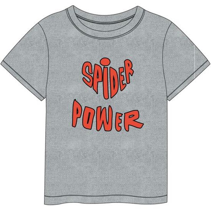 CAMISETA CORTA SINGLE JERSEY SPIDERMAN - GRIS - Teknashop Ltd