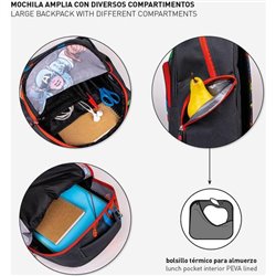 MOCHILA ESCOLAR MEDIANA 42 CM AVENGERS BLACK - Teknashop Ltd