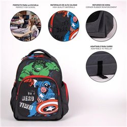 MOCHILA ESCOLAR MEDIANA 42 CM AVENGERS BLACK - Teknashop Ltd