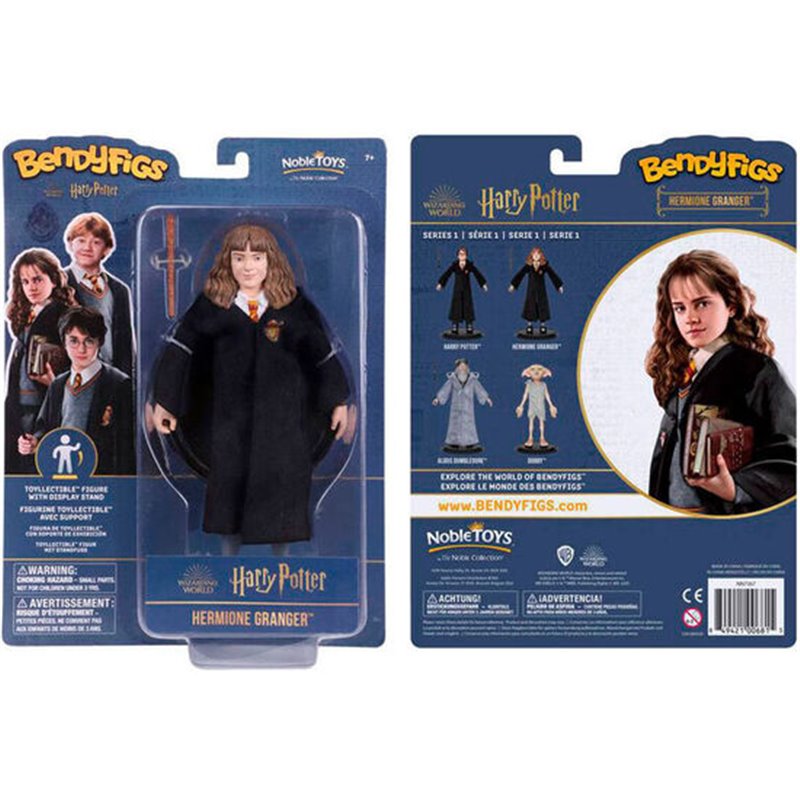 FIGURA MALEABLE BENDYFIGS HERMIONE CON VARITA HARRY POTTER 19CM - Teknashop Ltd