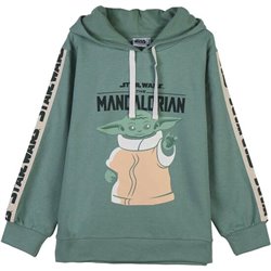 SUDADERA CON CAPUCHA COTTON BRUSHED THE MANDALORIAN GREEN - Teknashop Ltd