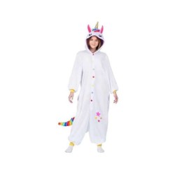 DISFRAZ UNICORNIO BLANCO ADULT PEQUEÑO(KIGURUMI CON CAPUCHA Y COLA) - Teknashop Ltd