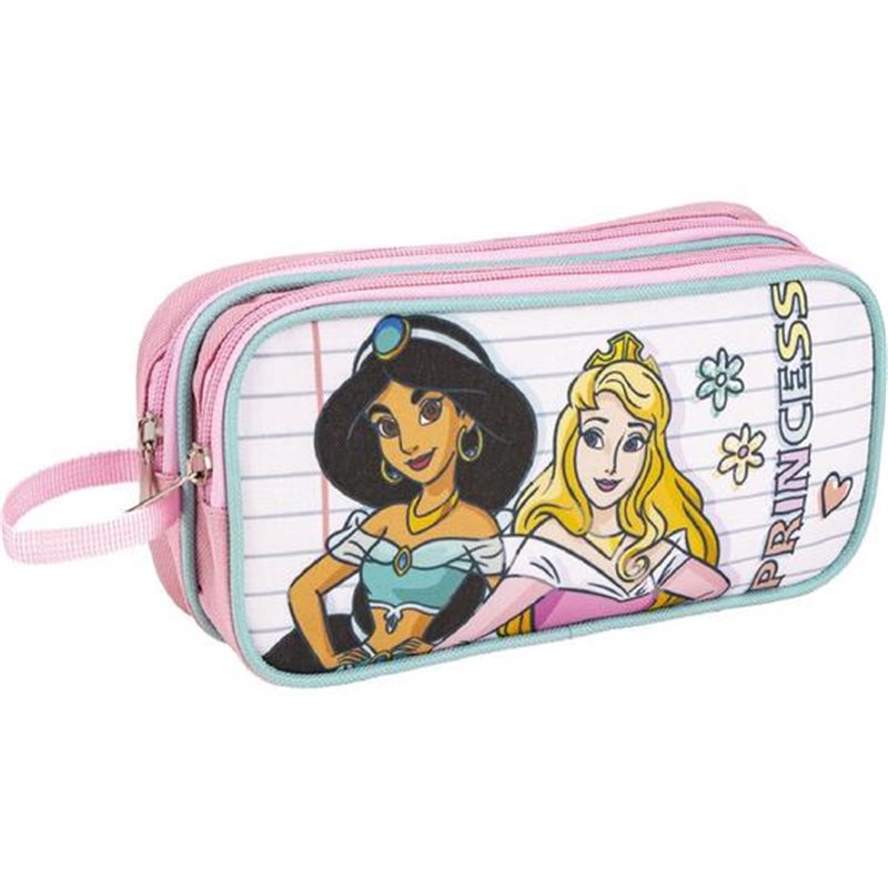 ESTUCHE PORTATODO 2 COMPARTIMENTOS PRINCESS PINK - Teknashop Ltd