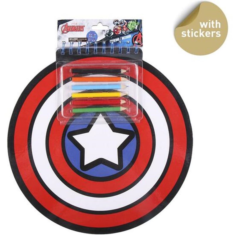 LIBRETA COLORES AVENGERS CAPITAN AMERICA RED - Teknashop Ltd