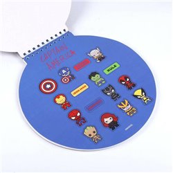 LIBRETA COLORES AVENGERS CAPITAN AMERICA RED - Teknashop Ltd