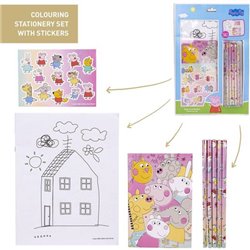 SET DE PAPELERÍA COLOREABLE PEPPA PIG PINK - Teknashop Ltd