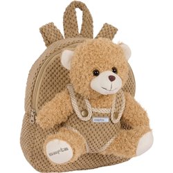 MOCHILA PREESCOLAR CON OSITO SAFTA GALLETA - Teknashop Ltd