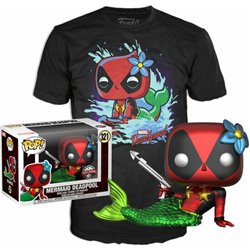 SET FIGURA POP & TEE MARVEL DEADPOOL MERMAID EXCLUSIVE - Teknashop Ltd