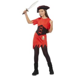 DISFRAZ CHICA PIRATA SOMBRERO, VESTIDO Y CORSÉ TALLA 7-9 Y - Teknashop Ltd