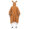 DISFRAZ ADULTO CANGURO TALLA L (KIGURUMI CON CAPUCHA, COLA Y PELUCHE) - Teknashop Ltd